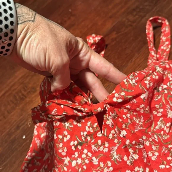 Orange Floral Dress - Picture 5 of 10